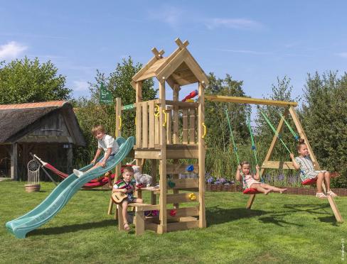 Jungle Teepee | Speelhuis met dubbele schommel