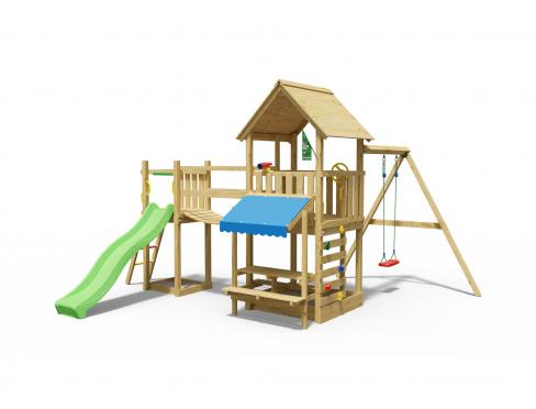 Jungle Bay | Aire de jeux en bois avec balançoire