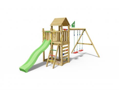 Jungle Safari | Aire de jeux en bois avec balançoire double